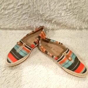 Anne Klein Red and Orange Espadrilles Strappy Summer Shoes